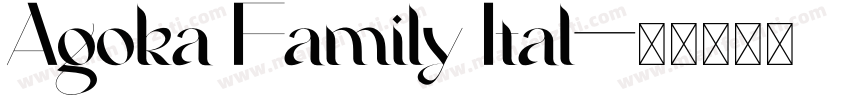 Agoka Family Ital字体转换